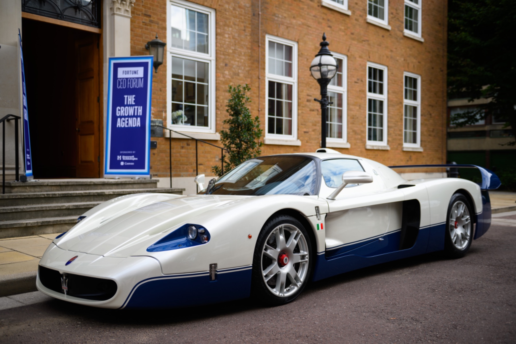Supercar display outside the Forum venue